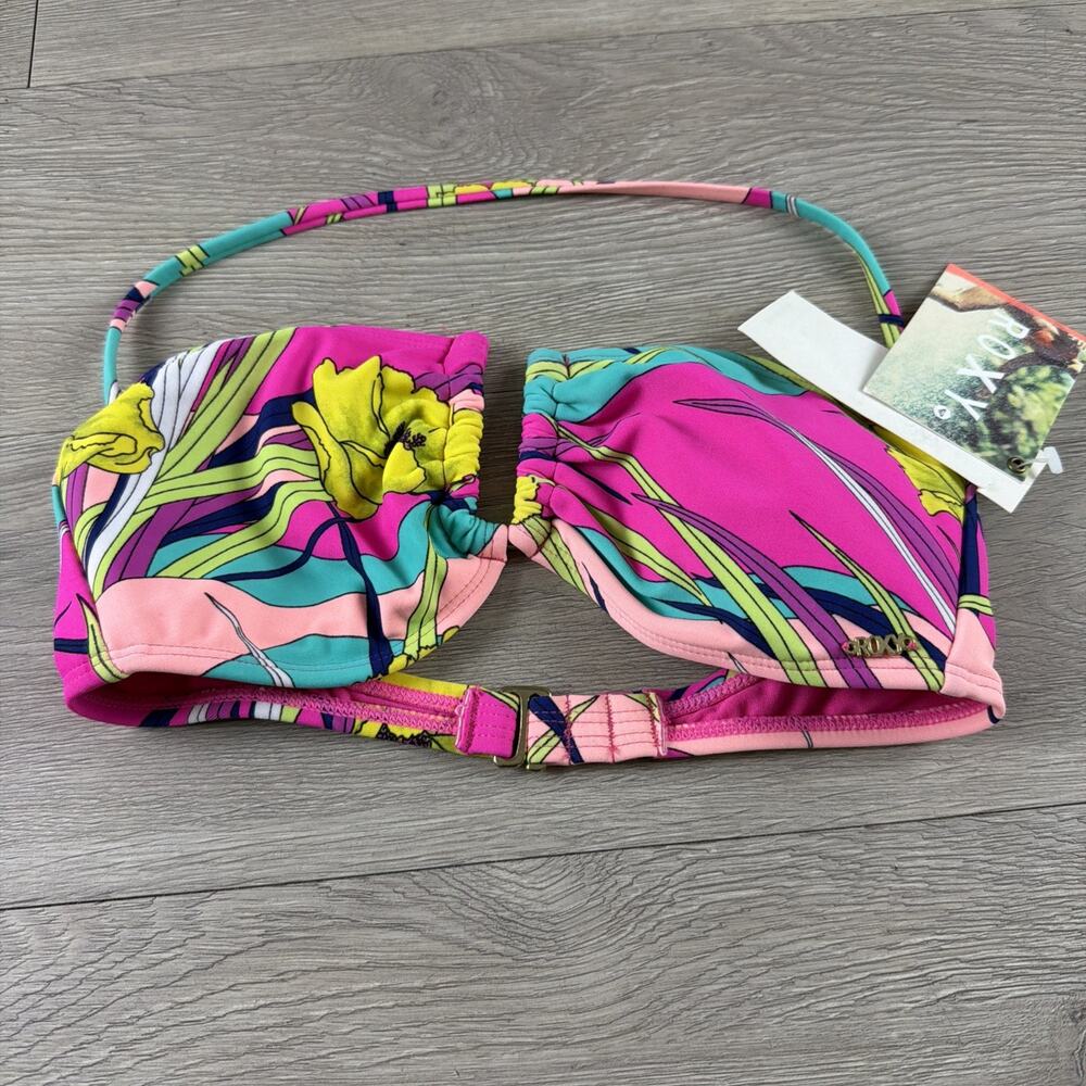 Roxy Bikini Top Womens Small Floral Swimwear